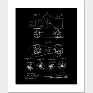 Roller Skate Vintage Patent Drawing Posters and Art